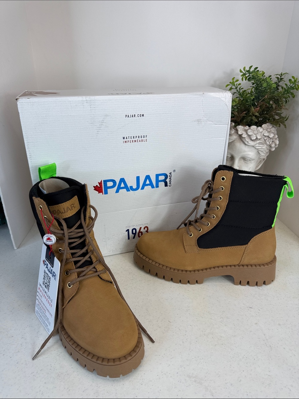 Pajar waterproof impermeable combat style boots. Woman’s size 6
